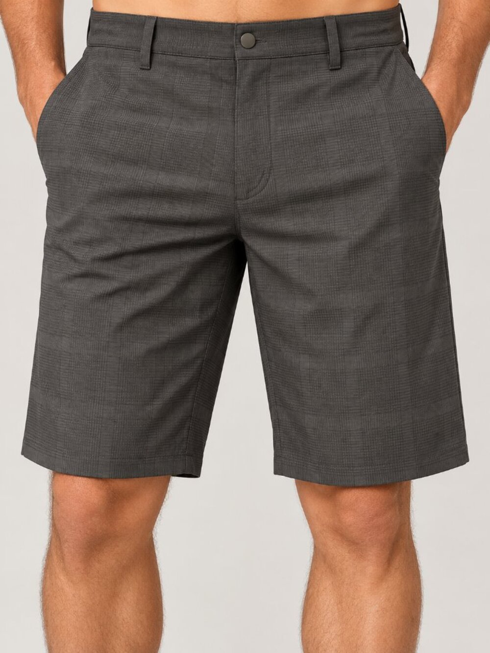 Haggar Active Series Men's Size 40 Gray Plaid Performance Shorts